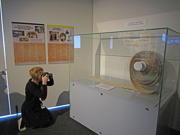 ABC Journalist Lily Partland with the petition